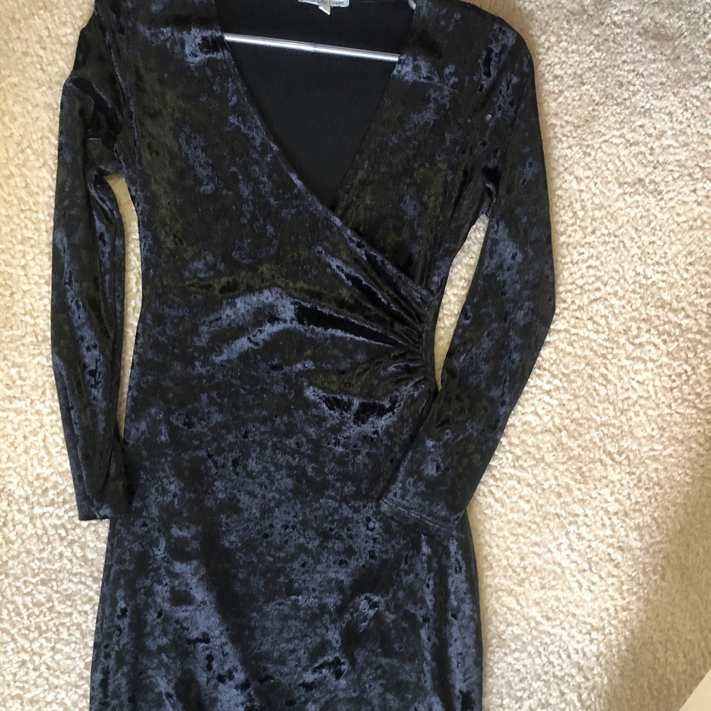 Long Sleeve Velvet Dress
